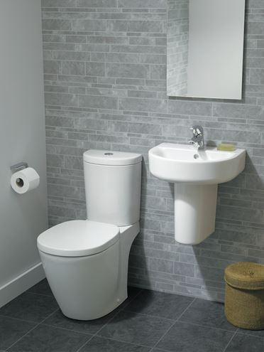 CONCEPT CUBE polostĺp pre umývadlo, alpská biela  E784001 Obrázek - fotka