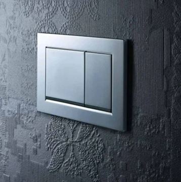 GEBERIT OMEGA 20 ovládacie tlačidlo pre dve splachovania, plast, lesklý/matný chróm 115.080.KH.1 Obrázek - fotka
