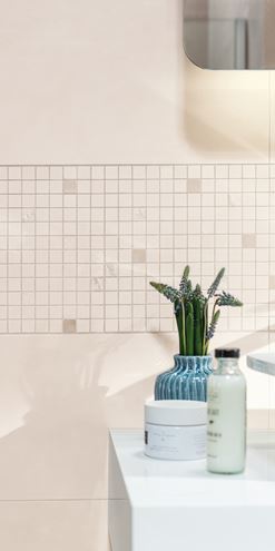 RAKO UP mozaika 30x30(2,5x2,5) cm, lepená na sieti, lesk, svetlo béžová WDM0U508 Obrázek - fotka