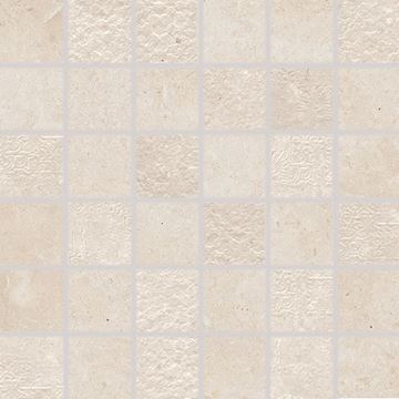 RAKO LIMESTONE mozaika 30x30(5x5) cm, lepená na sieti, mat-lesk reliéf, béžová