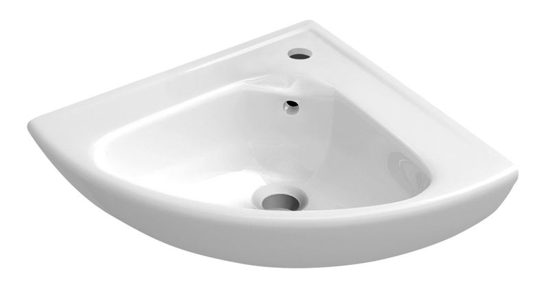 VILLEROY & BOCH O.NOVO umývadlo rohové 41,5 cm, s otvorom pre batériu a prepadom 73274001 Obrázek - Hlavní obrázek