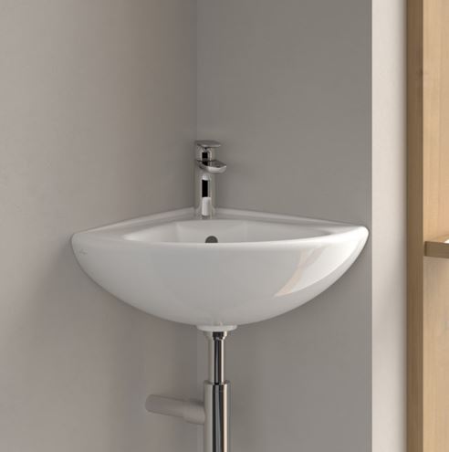 VILLEROY & BOCH O.NOVO umývadlo rohové 41,5 cm, s otvorom pre batériu a prepadom 73274001 Obrázek - fotka