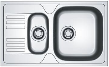 FRANKE EUROFORM EFN 651-78 nerezový drez 780x475 mm, otočný, vanička, odkvapkávač