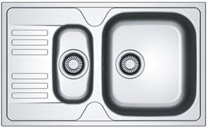 FRANKE EUROFORM EFN 651-78 nerezový drez 780x475 mm, otočný, vanička, odkvapkávač