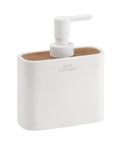 GEDY NINFEA dávkovač tekutého mydla 300 ml, polyresin, biela/bambus 138002 Obrázek - Hlavní obrázek