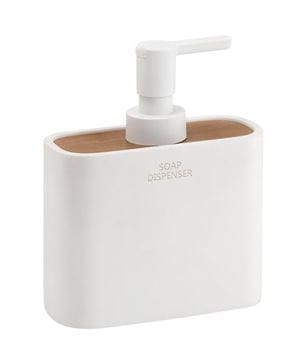 GEDY NINFEA dávkovač tekutého mydla 300 ml, polyresin, biela/bambus
