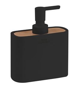 GEDY NINFEA dávkovač tekutého mydla 300 ml, polyresin, čierna/bambus