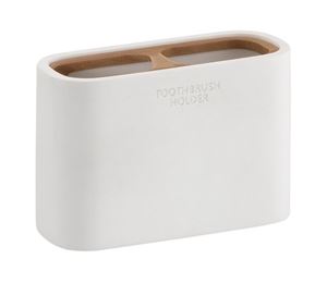 GEDY NINFEA nádobka, polyresín, biela/bambus