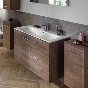 GEBERIT SELNOVA SQUARE skrinka s umývadlom 100x48x65,2 cm, 2 zásuvky, orech hickory 501.246.00.1 Obrázek - fotka