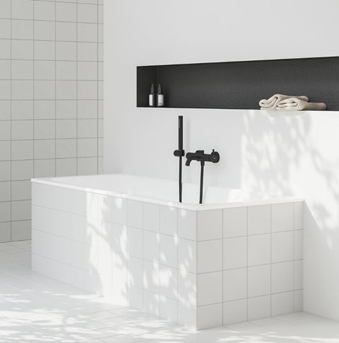RAVAK CHROME 611.20 nástenný otočný držiak ručnej sprchy, matná čierna  X07P674 Obrázek - fotka