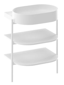 RAVAK YARD skrinka pod umývadlo 61,5x49,5x76,5 cm, 2 police, matná biela  D80000E005 Obrázek - fotka