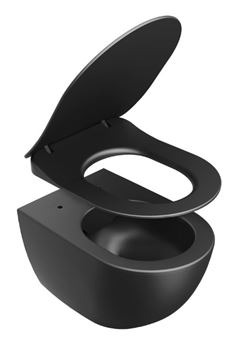 RAVAK UNI CHROME závesné WC, RimOff splachovanie, čierna  X01794 Obrázek - fotka