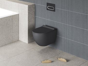 RAVAK UNI CHROME závesné WC, RimOff splachovanie, čierna  X01794 Obrázek - fotka