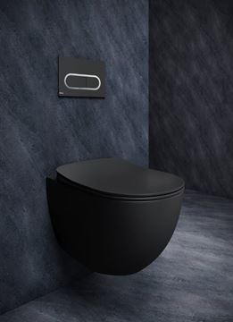 RAVAK UNI CHROME FLAT WC sedátko Slim, SoftClose, čierna  X01795 Obrázek - fotka