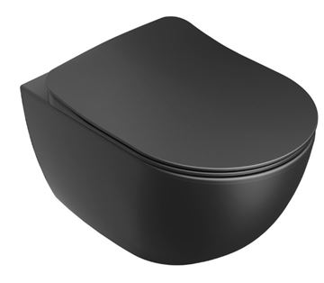 RAVAK UNI CHROME FLAT WC sedátko Slim, SoftClose, čierna  X01795 Obrázek - fotka