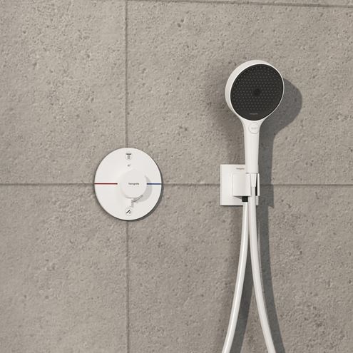 HANSGROHE SHOWERSELECT COMFORT S podomietková termostatická batéria, pre 2 spotrebiče, matná biela 15554700 Obrázek - fotka