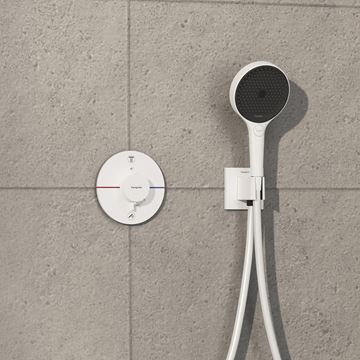 HANSGROHE SHOWERSELECT COMFORT S podomietková termostatická batéria, pre 2 spotrebiče, matná biela 15554700 Obrázek - fotka