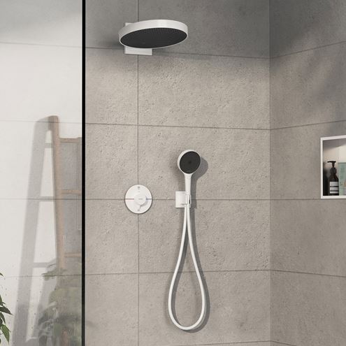 HANSGROHE SHOWERSELECT COMFORT S podomietková termostatická batéria, pre 2 spotrebiče, matná biela 15554700 Obrázek - fotka