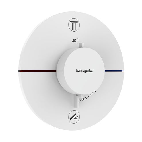 HANSGROHE SHOWERSELECT COMFORT S podomietková termostatická batéria, pre 2 spotrebiče, matná biela 15554700 Obrázek - Hlavní obrázek