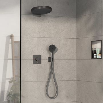 HANSGROHE SHOWERSELECT COMFORT E podomietková termostatická batéria, kartáčovaný čierny chróm 15572340 Obrázek - fotka