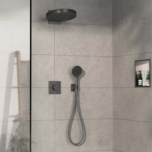 HANSGROHE SHOWERSELECT COMFORT E podomietková termostatická batéria, kartáčovaný čierny chróm 15572340 Obrázek - fotka