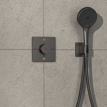 HANSGROHE SHOWERSELECT COMFORT E podomietková termostatická batéria, kartáčovaný čierny chróm 15572340 Obrázek - fotka