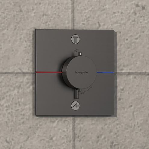 HANSGROHE SHOWERSELECT COMFORT E podomietková termostatická batéria, kartáčovaný čierny chróm 15572340 Obrázek - fotka
