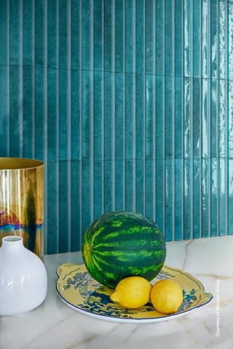 MARAZZI LUME obklad 6x24 cm, štruktúra 3D Rake, lesk, ocean MP9F Obrázek - fotka