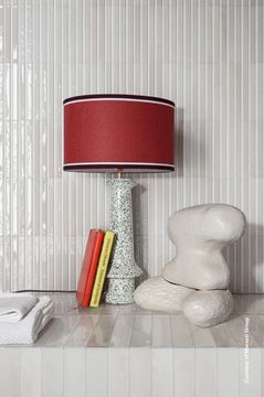 MARAZZI LUME obklad 6x24 cm, štruktúra 3D Rake, lesk, white MP9E Obrázek - fotka