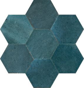 MARAZZI LUME dlažba 21x18,2 cm, hexagón, lesk, blue