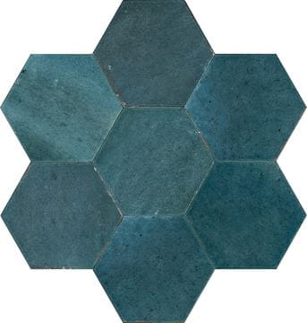 MARAZZI LUME dlažba 21x18,2 cm, hexagón, lesk, blue