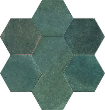 MARAZZI LUME dlažba 21x18,2 cm, hexagón, lesk, green