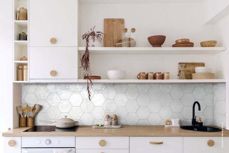 MARAZZI LUME dlažba 21x18,2 cm, hexagón, lesk, white MFFE Obrázek - fotka