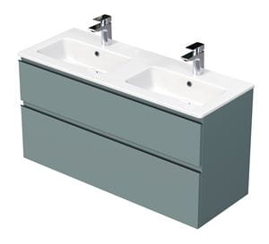 INTEDOOR BARI skrinka pod dvojumývadlo 120x46x61 cm, 2 zásuvky, aqua marina mat