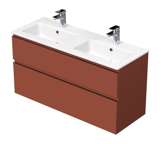 INTEDOOR BARI skrinka pod dvojumývadlo 120x46x61 cm, 2 zásuvky, cotto mat BA120D2ZA9556 Obrázek - Hlavní obrázek