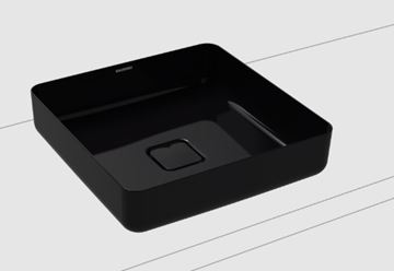 KALDEWEI MIENA 3184 umývadlo na dosku 40 cm, bez prepadu, smaltovaná oceľ, Perl-Effect, čierna