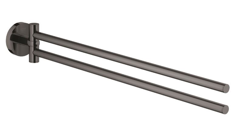 GROHE ESSENTIALS držiak uterákov 439 mm, dvojramenný, hard graphite 40371A01 Obrázek - Hlavní obrázek