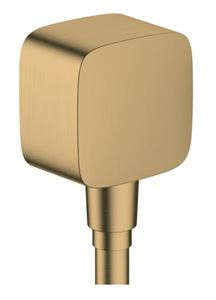 HANSGROHE FIXFIT SQUARE prípojka hadice 64x64 mm, G1/2", so spätným ventilom, kartáčovaný bronz