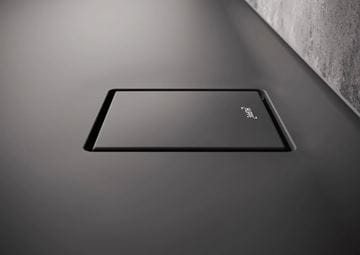 HÜPPE EASY FLAT sprchová vanička 100x90 cm, liaty mramor, samonosná, matná antracitová EF0107.128 Obrázek - fotka