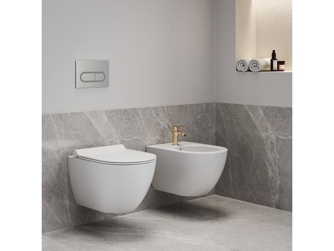 RAVAK UNI CHROME závesné WC, RimOff splachovanie X01535 Obrázek - fotka
