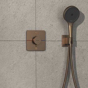 HANSGROHE SHOWER SELECT COMFORT Q podomietková termostatická batéria, pre 2 spotrebiče, brúsený bronz 15583140 Obrázek - fotka