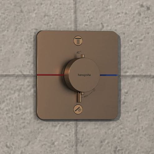 HANSGROHE SHOWER SELECT COMFORT Q podomietková termostatická batéria, pre 2 spotrebiče, brúsený bronz 15583140 Obrázek - fotka