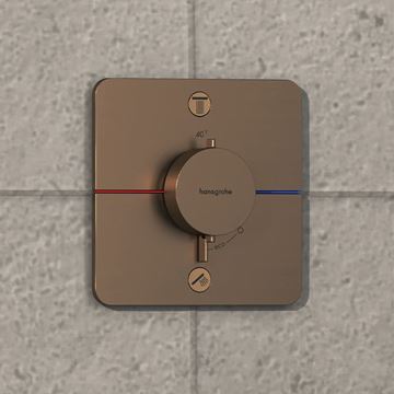 HANSGROHE SHOWER SELECT COMFORT Q podomietková termostatická batéria, pre 2 spotrebiče, brúsený bronz 15583140 Obrázek - fotka