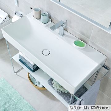 DURAVIT DURASQUARE kovový podstavec 1063x451x740-790 mm, pre umývadlo, chróm 0031031000 Obrázek - fotka