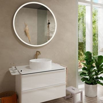 HANSGROHE TECTURIS S umývadlová stojanková batéria 240 Fine, s odtokovou súpravou, CoolStart, EcoSmart+, kartáčovaný bronz 73370140 Obrázek - fotka