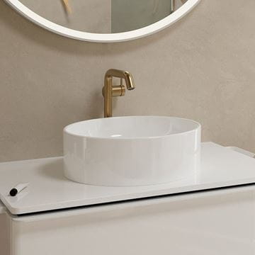 HANSGROHE TECTURIS S umývadlová stojanková batéria 240 Fine, s odtokovou súpravou, CoolStart, EcoSmart+, kartáčovaný bronz 73370140 Obrázek - fotka