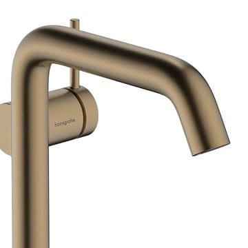 HANSGROHE TECTURIS S umývadlová stojanková batéria 240 Fine, s odtokovou súpravou, CoolStart, EcoSmart+, kartáčovaný bronz 73370140 Obrázek - fotka