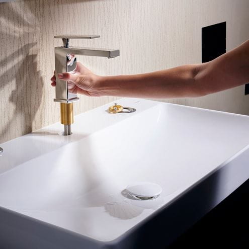 HANSGROHE TECTURIS E umývadlová stojanková batéria, EcoSmart+, chróm 73011000 Obrázek - fotka