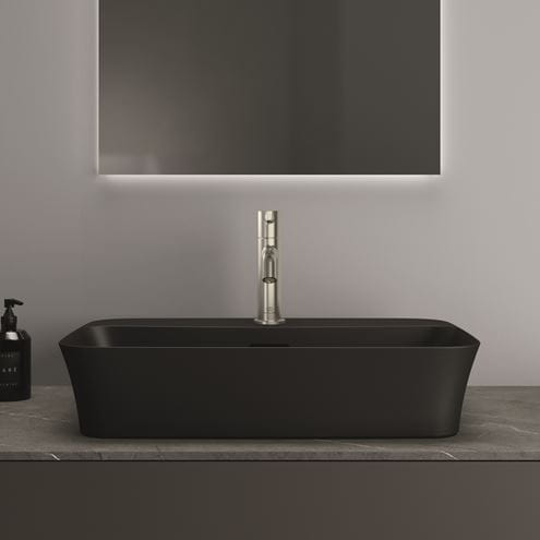 IDEAL STANDARD IPALYSS umývadlo na dosku 55 cm, s prepadom, black matt E2077V3 Obrázek - fotka