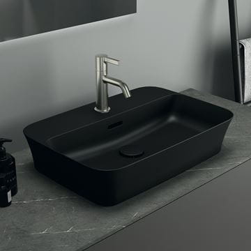 IDEAL STANDARD IPALYSS umývadlo na dosku 55 cm, s prepadom, black matt E2077V3 Obrázek - fotka